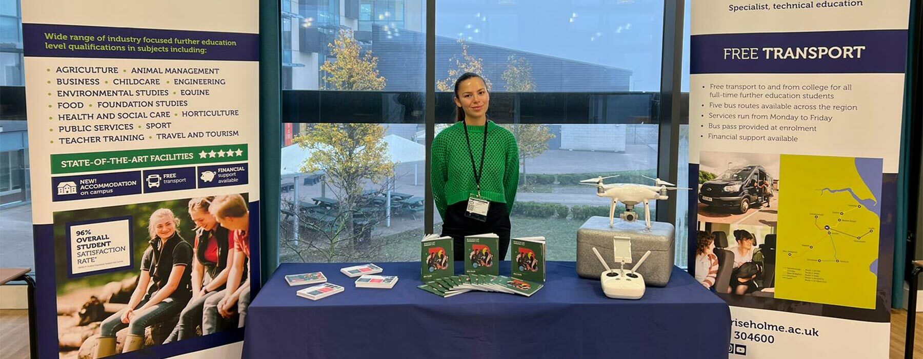 Schools liasion Megan Firmstone at schools careers event