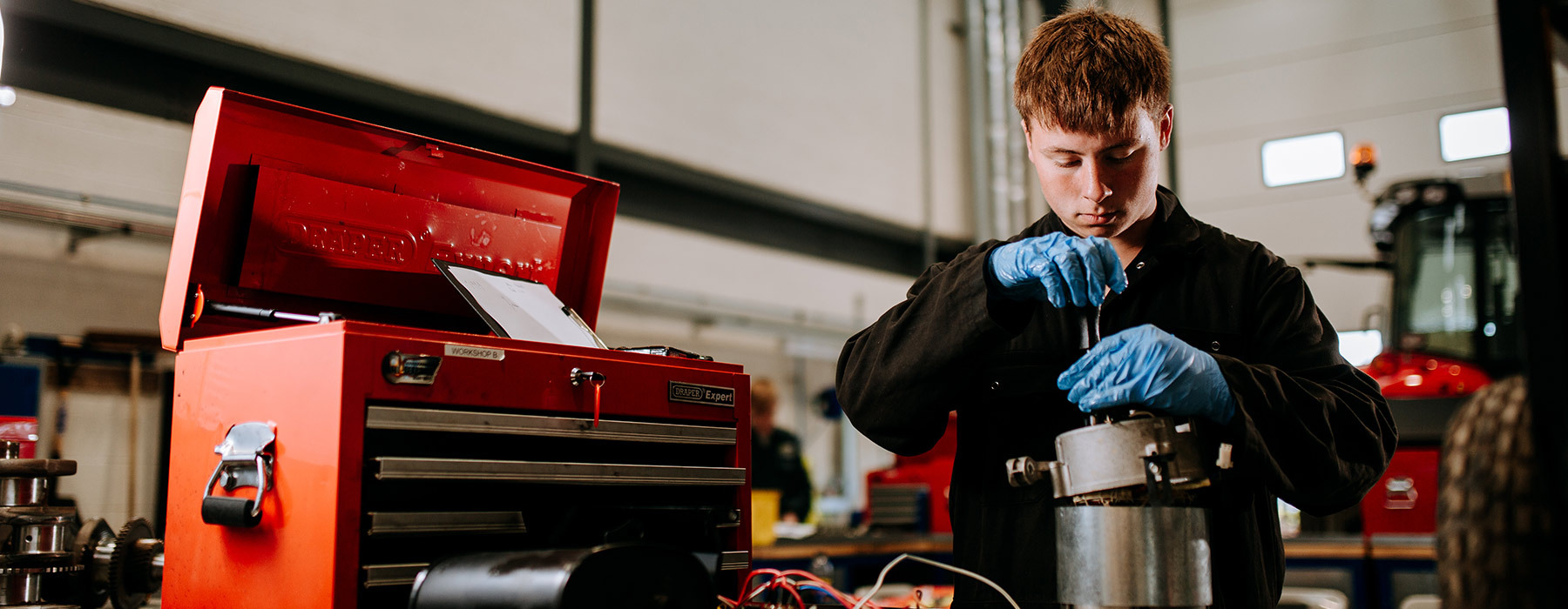 Student on engineering course