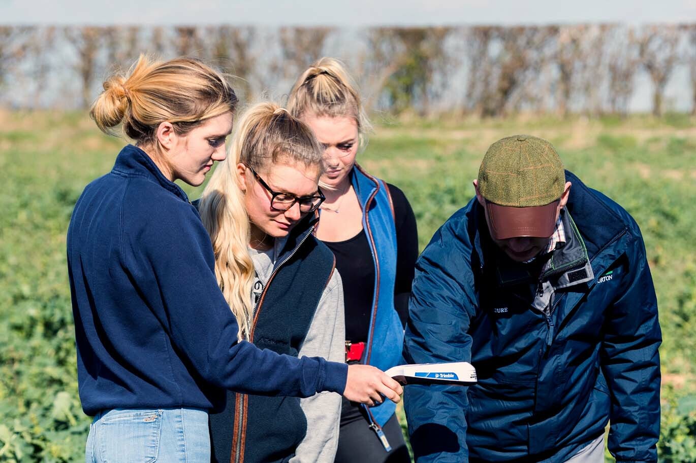 Degree students test crop health with Trimble sensor
