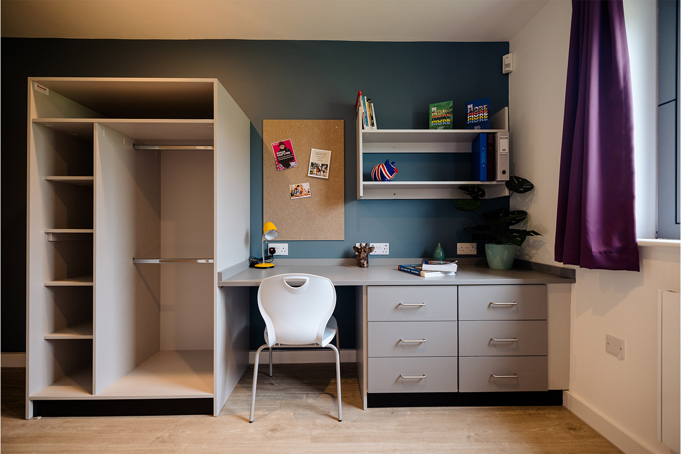 Desk and wardrobe in ensuite bedroom