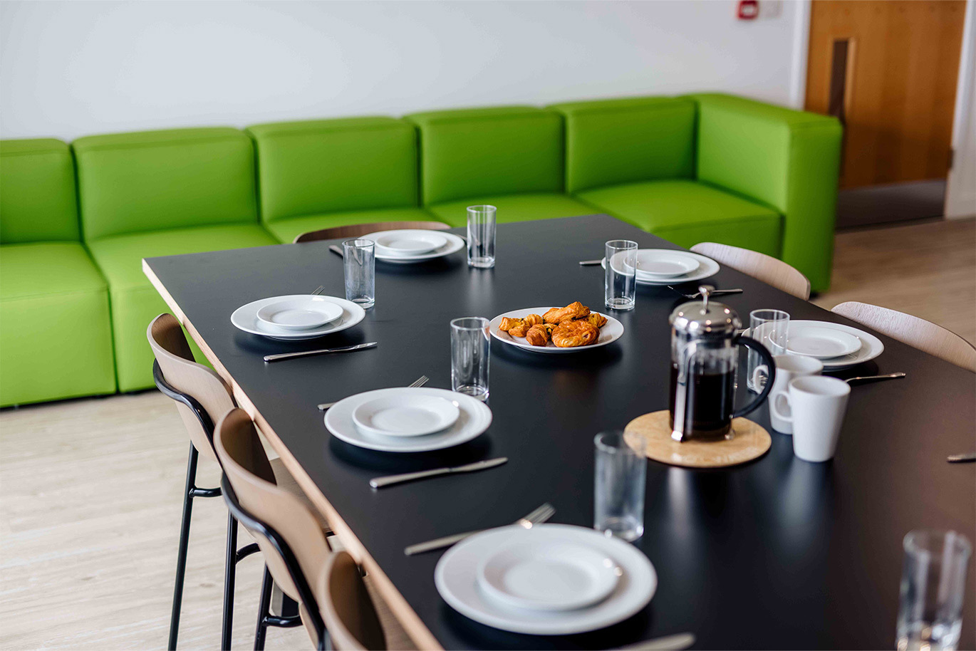 Dining area in Riseholmes student accommodation