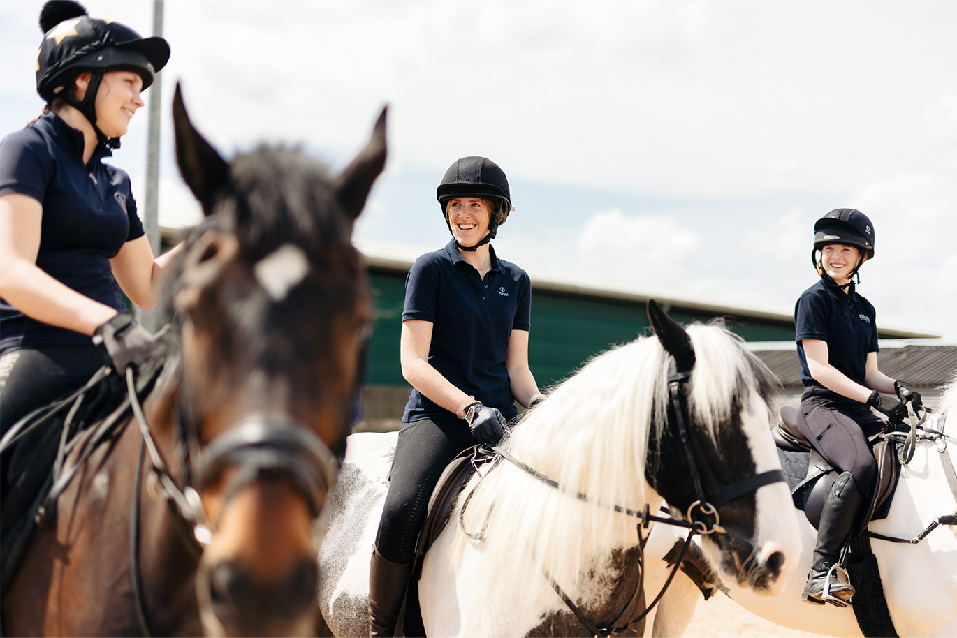 Equine students on Riseholme College horses