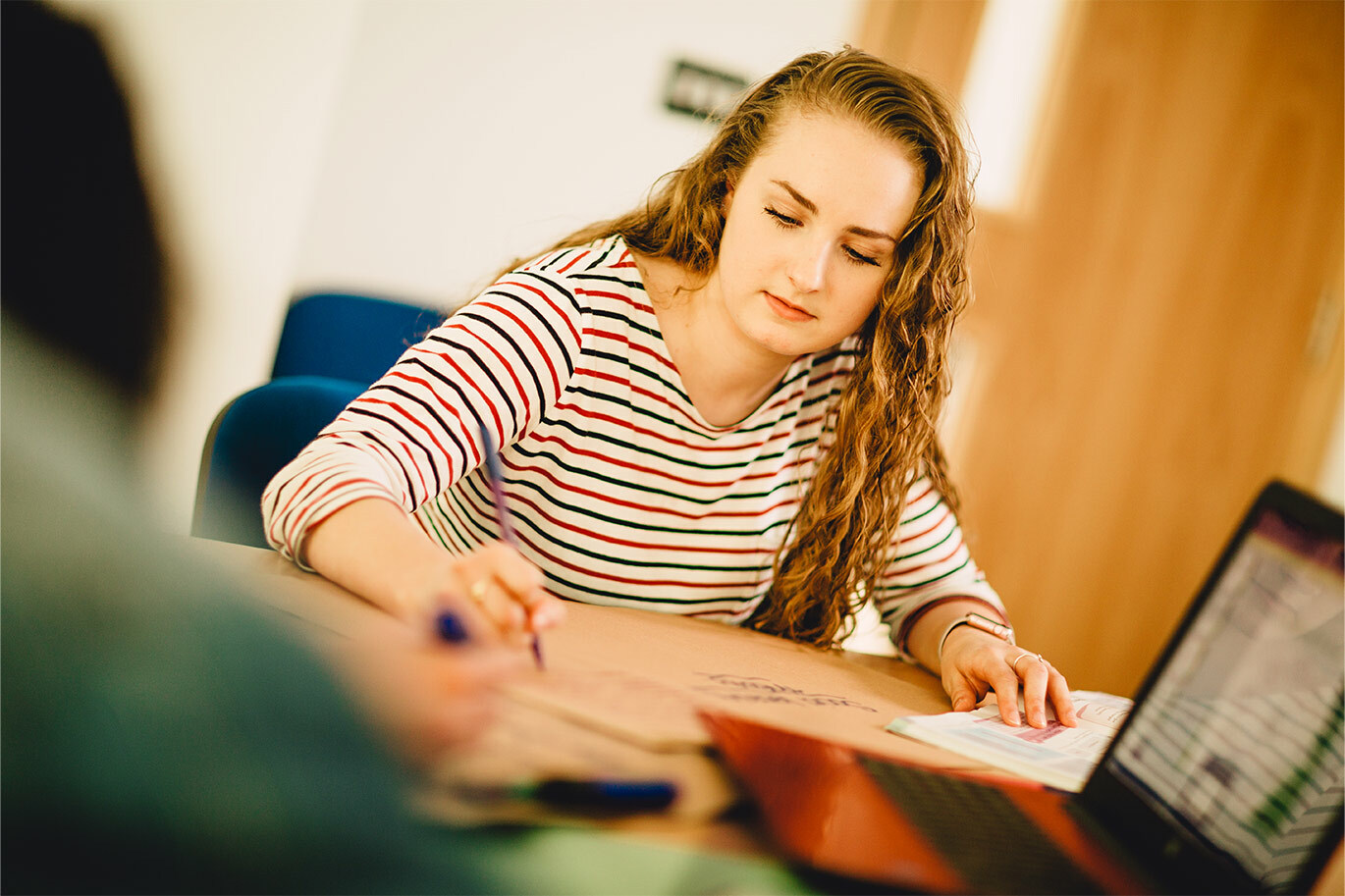 Health and Social Care student studying