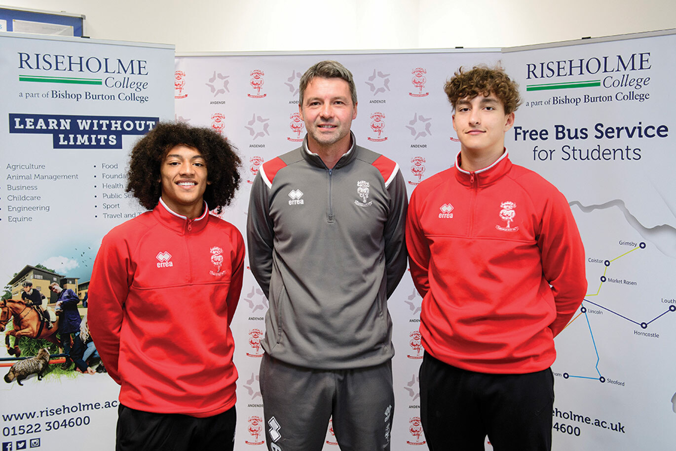 Lincoln City Shadow Academy players at event