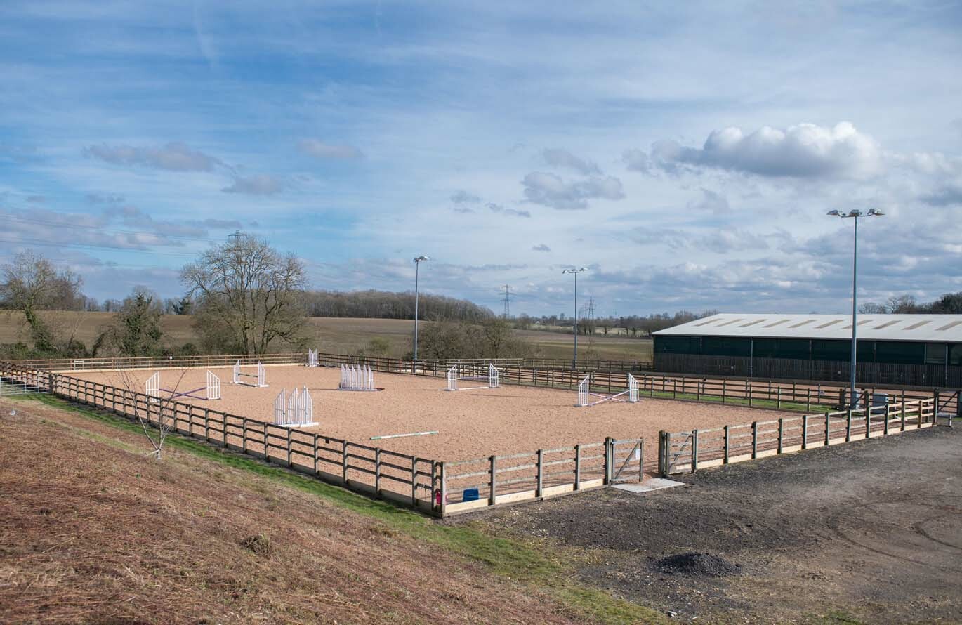 Outdoor arena at Riseholme Equine Centre