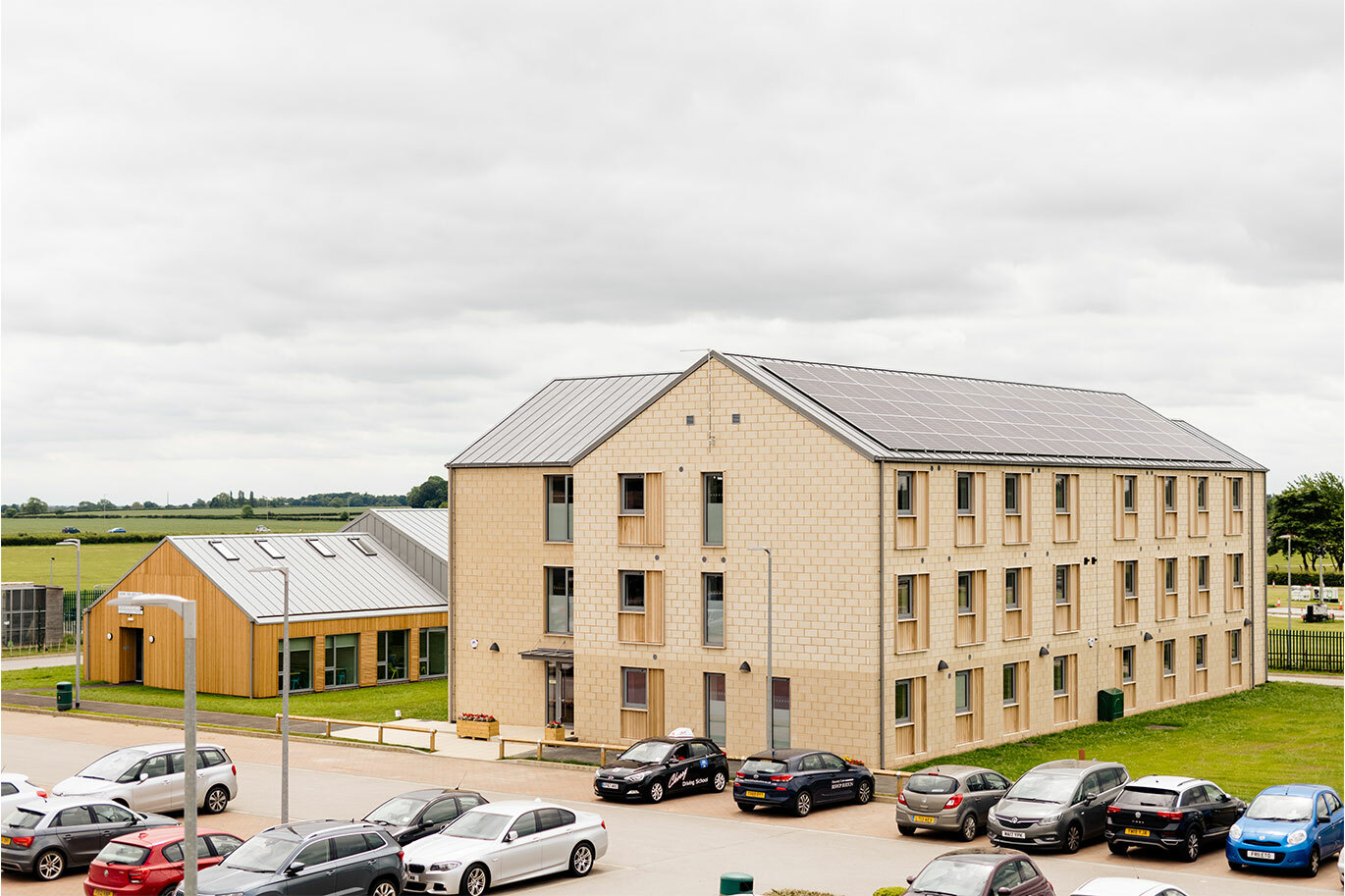 Outside residental block