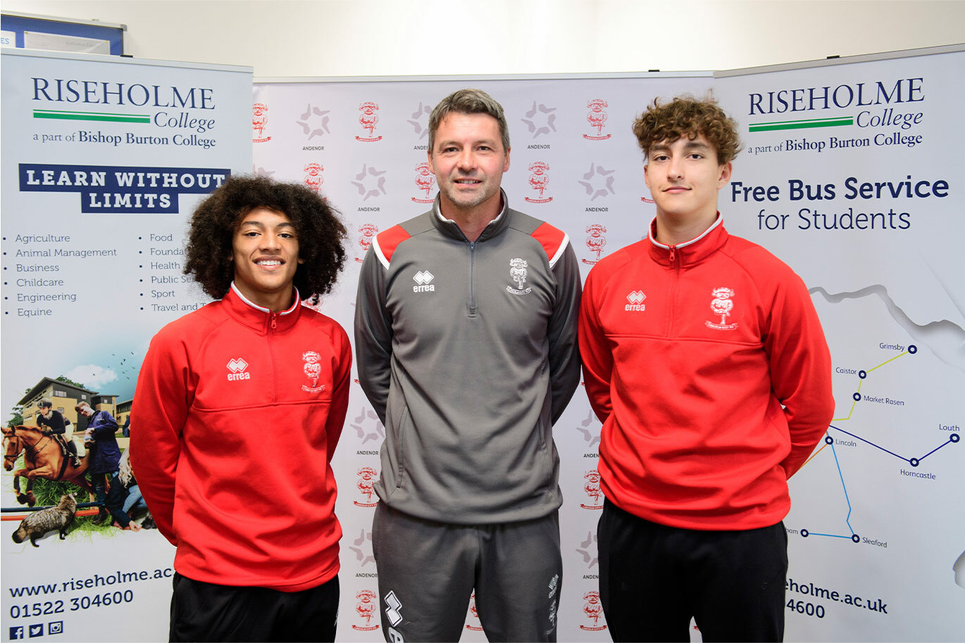 Students smiling with Lincoln City