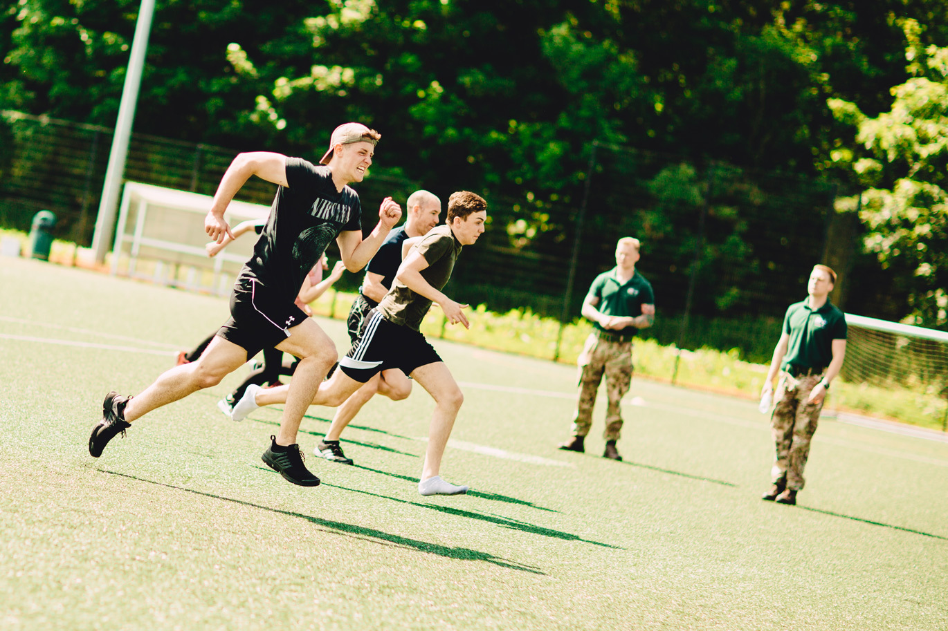 Uniformed Public Services students training with Army