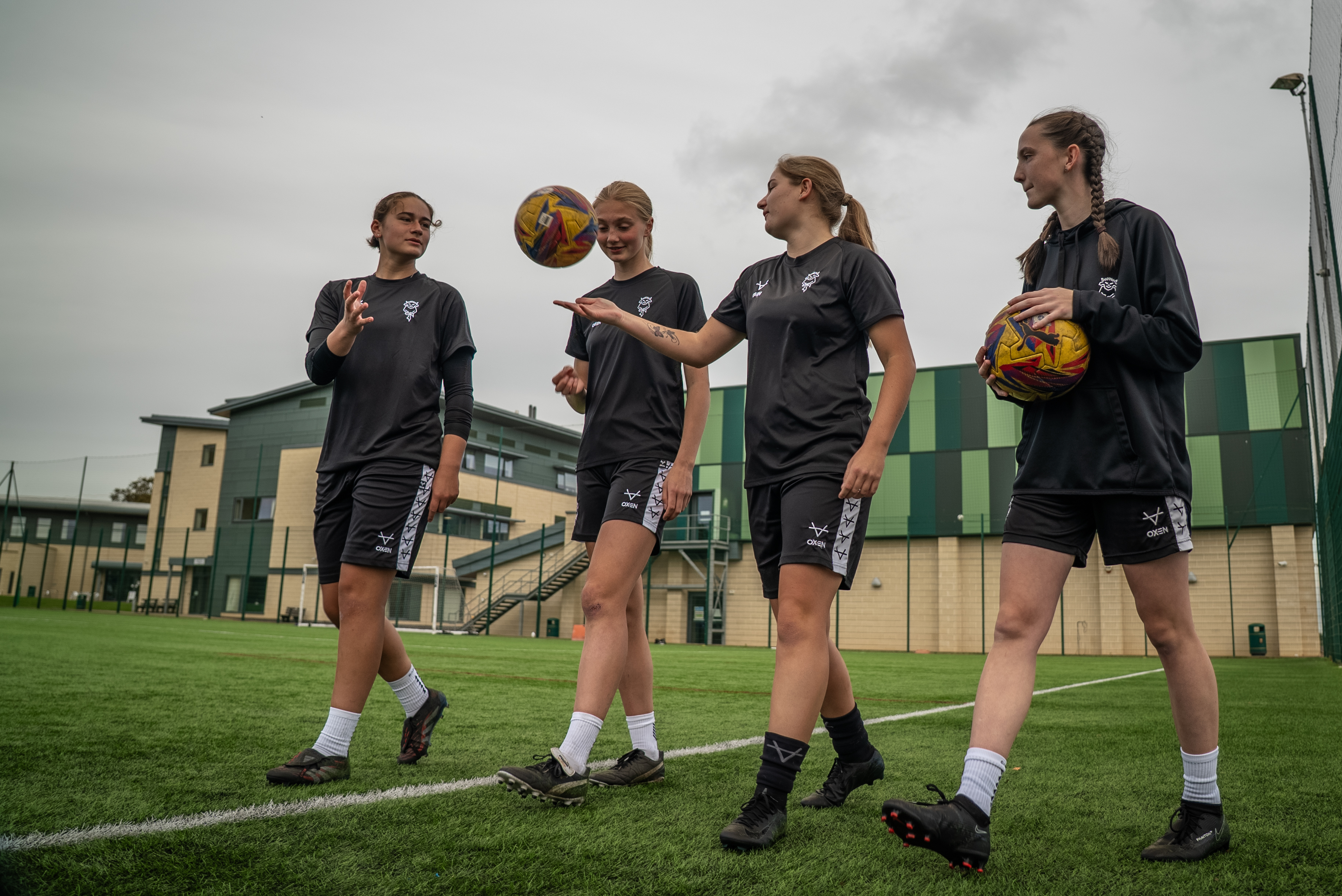 Girls football team RH
