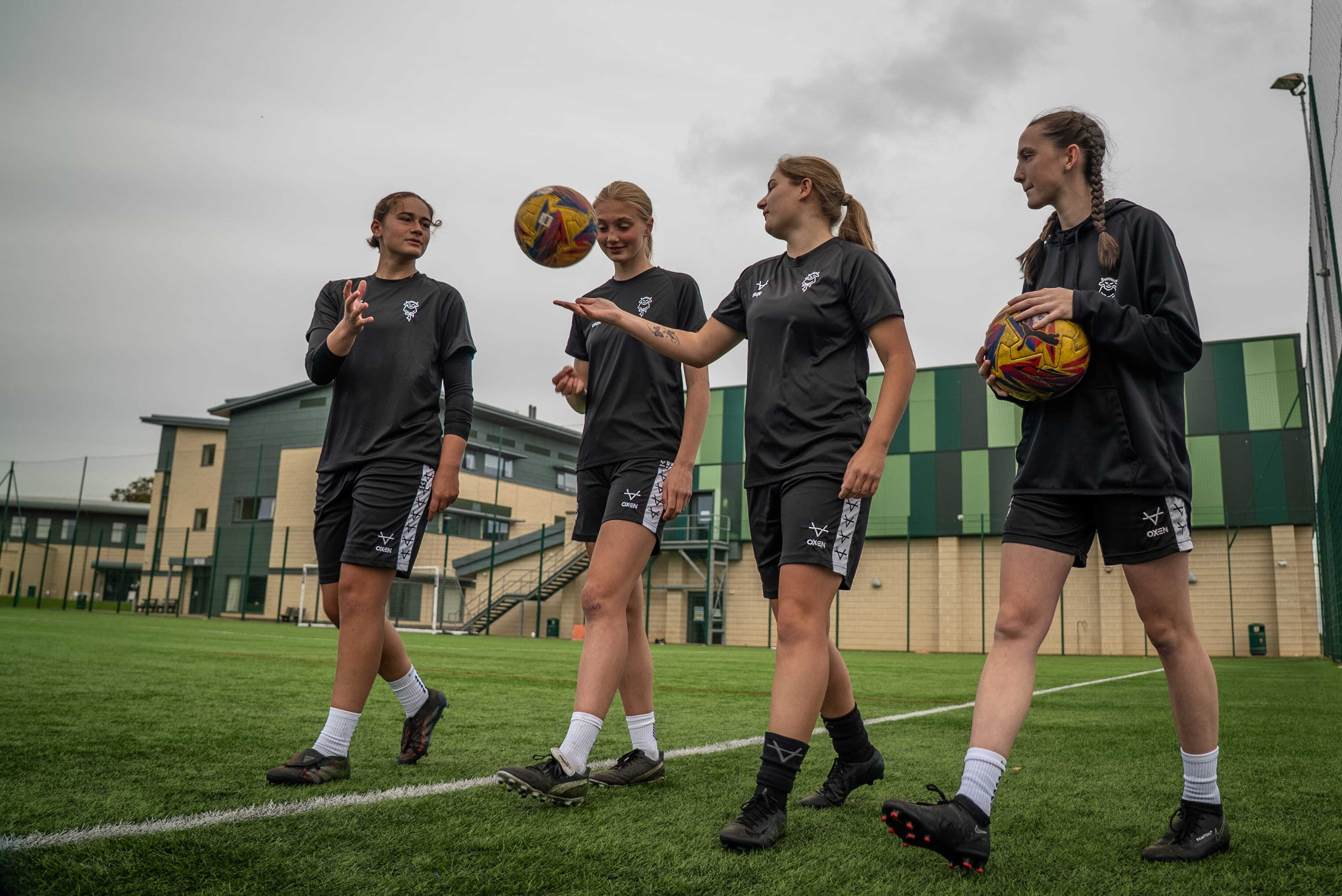 Girls football team RH