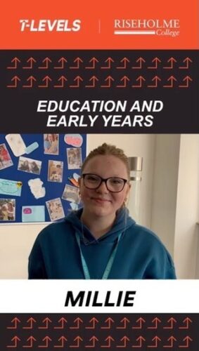 Meet Millie one of our T Level Education and